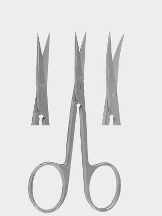 Ножиці для райдужної оболонки ока, 11,5 см (cm), стандартні, (з вольфрам-карбідними вставками)